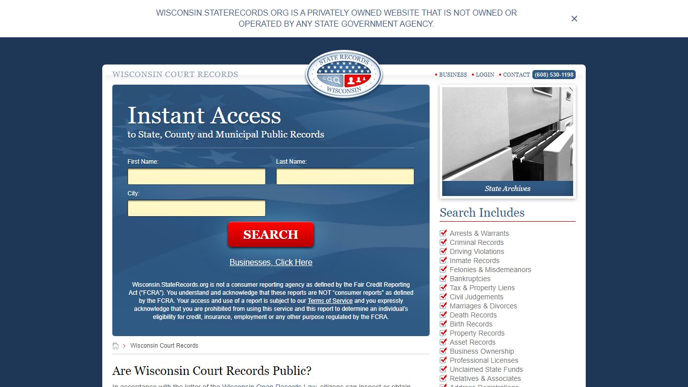 Wisconsin Court Records | StateRecords.org